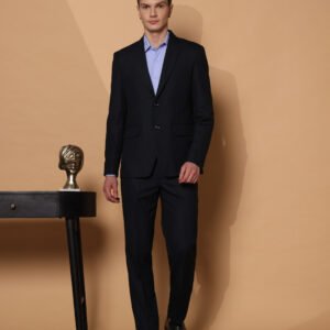 The Londoner's Classic Navy Blue Two-Piece Suit