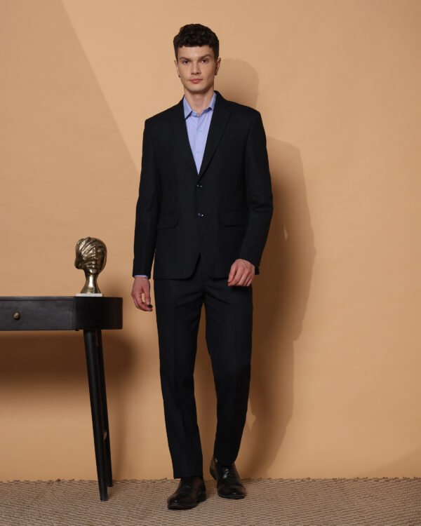 The Londoner's Classic Navy Blue Two-Piece Suit